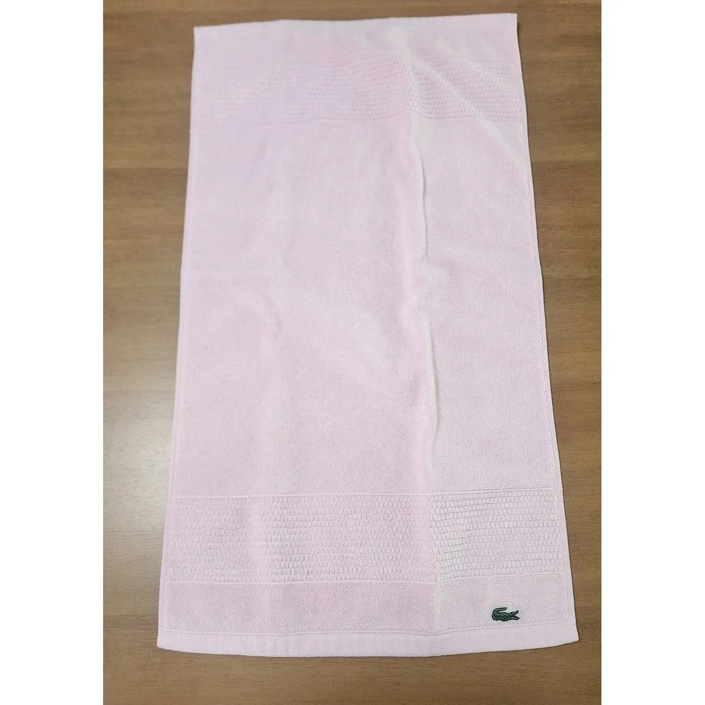Lacoste 3 Piece Towel Set In Pink 100% Supima Cotton Bath & Hand Towel Washcloth